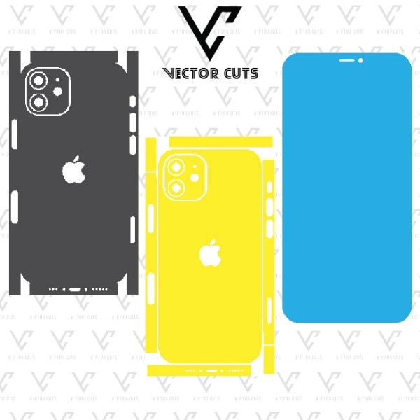 iPhone 12 vector skin cut template file