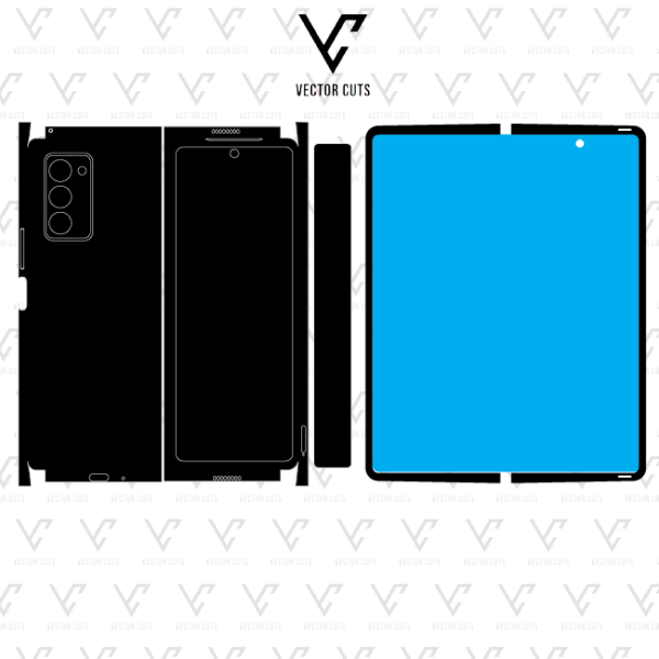 Samsung Galaxy Z Fold 2 mobile skin template