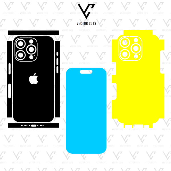 iphone 15 Pro mobile skin template