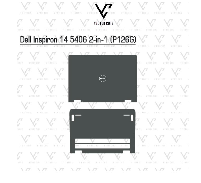Dell Inspiron 14 5406 2-in-1 (P126G) laptop skin template