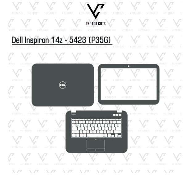 Dell Inspiron 14z - 5423 (P35G) laptop skin template