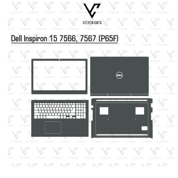 Dell Inspiron 15 7566, 7567 (P65F) laptop skin template