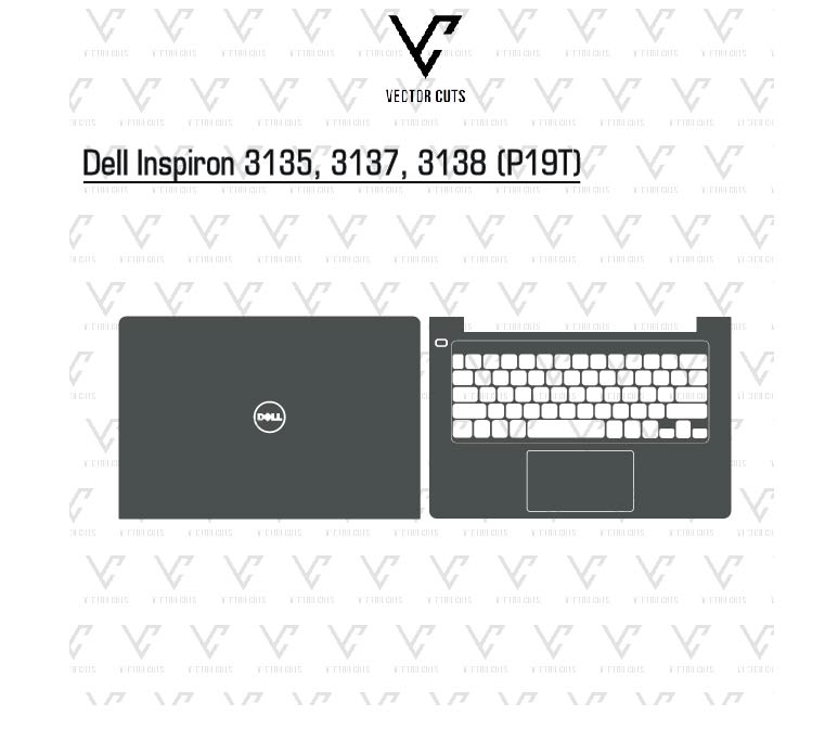 Dell Inspiron 3135, 3137, 3138 (P19T) laptop skin template