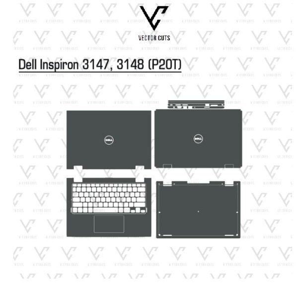 Dell Inspiron 3147, 3148 (P20T) Laptop Skin Template