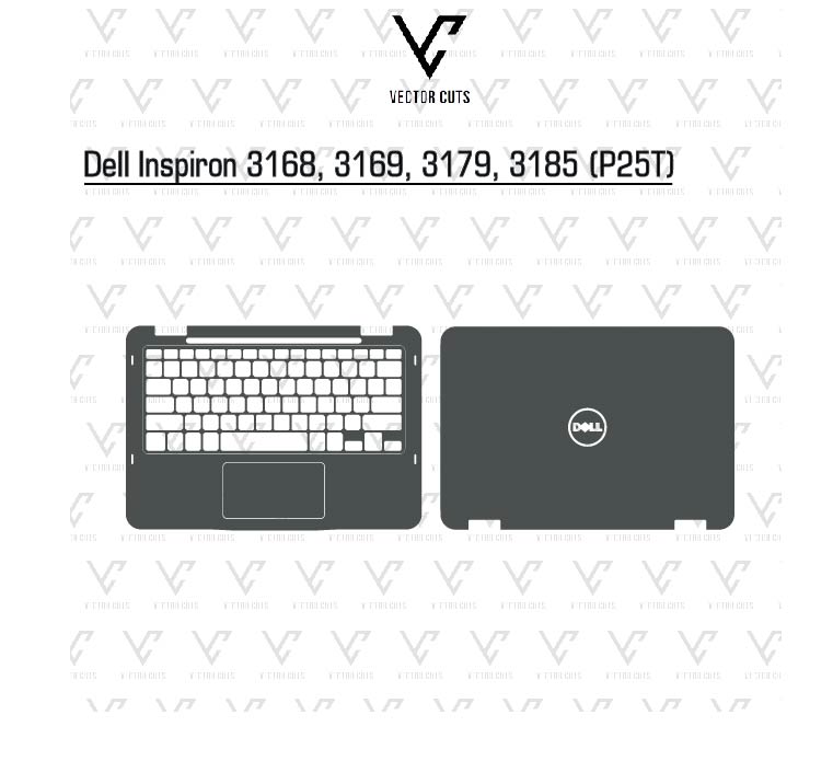 Dell Inspiron 3168, 3169, 3179, 3185 (P25T) Laptop Skin Template