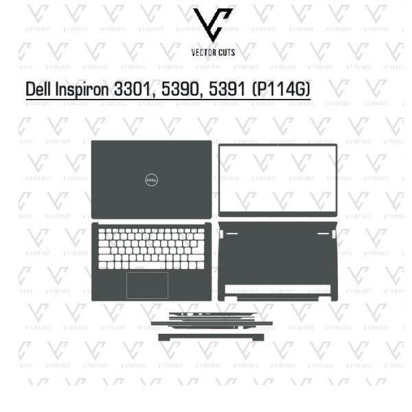 Dell Inspiron 3301, 5390, 5391 (P114G) laptop skin template