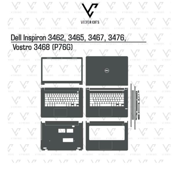 Dell Inspiron 3462, 3465, 3467, 3476, Vostro 3468 (P76G) laptop skin template