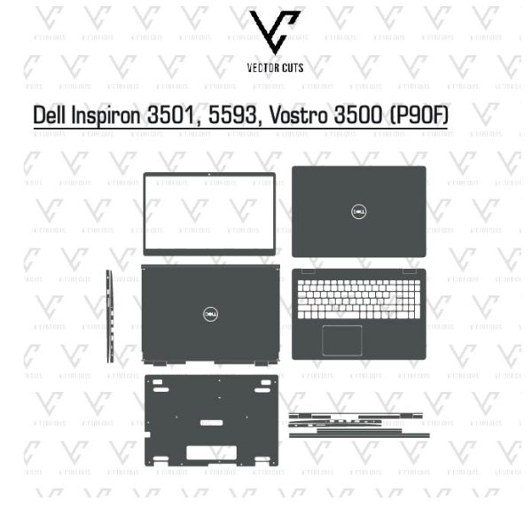 Dell Inspiron 3501, 5593, Vostro 3500 (P90F) laptop skin template