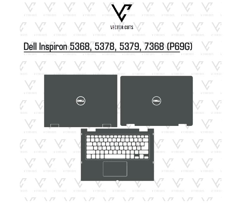 Dell Inspiron 5368, 5378, 5379, 7368 (P69G) laptop skin template