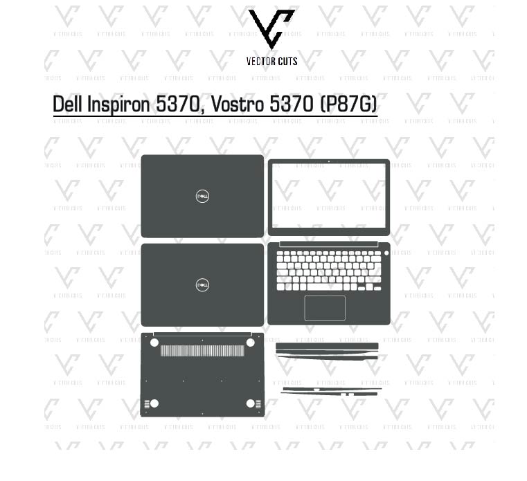 Dell Inspiron 5370, Vostro 5370 (P87G) laptop skin template