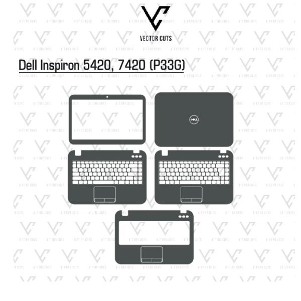 Dell Inspiron 5420, 7420 (P33G) Laptop Skin Template