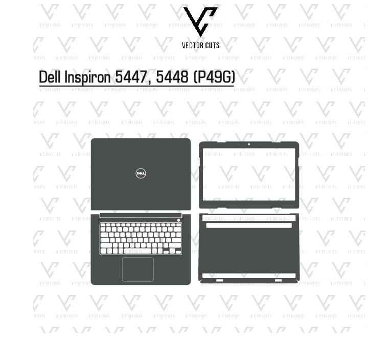 Dell Inspiron 5447, 5448 (P49G) laptop skin template