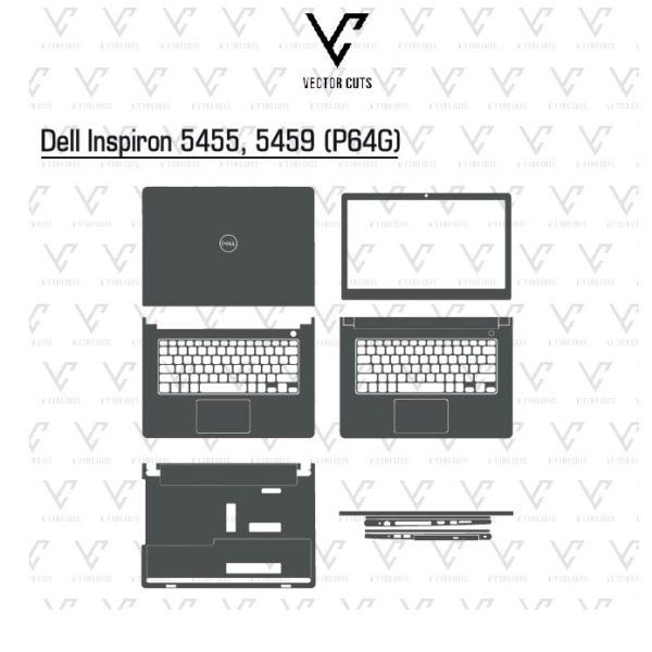 Dell Inspiron 5455, 5459 (P64G) laptop skin template
