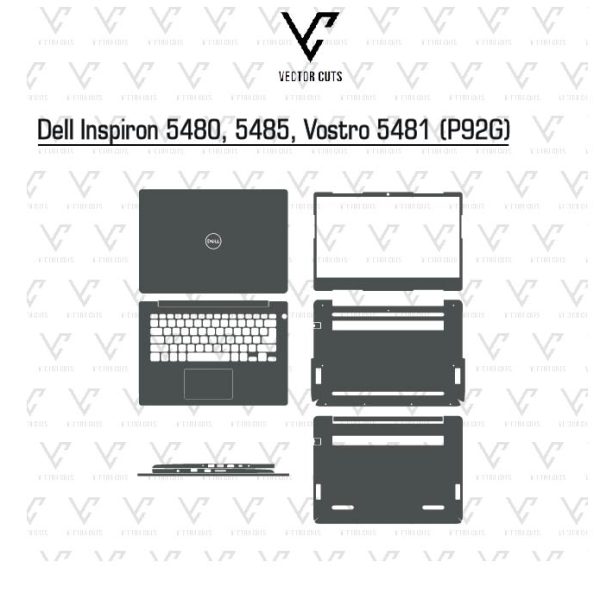 Dell Inspiron 5480, 5485, Vostro 5481 (P92G) laptop skin template