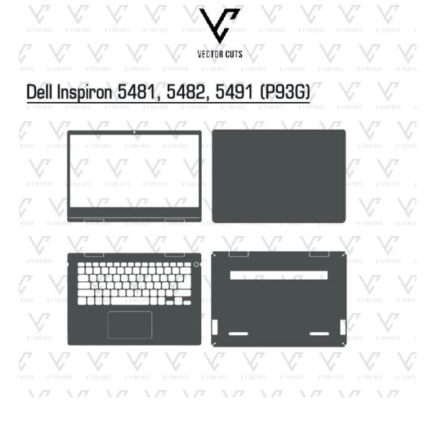 Dell Inspiron 5481, 5482, 5491 (P93G) laptop skin template