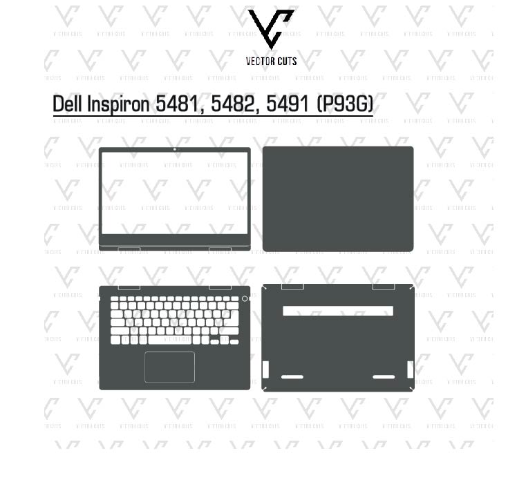 Dell Inspiron 5481, 5482, 5491 (P93G) laptop skin template