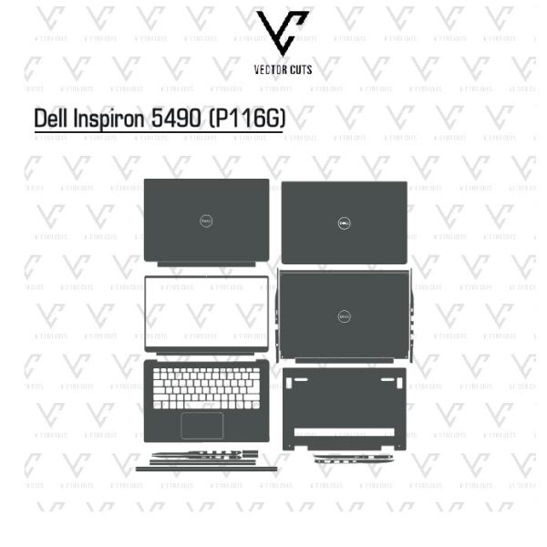 Dell Inspiron 5490 (P116G) Laptop Skin Template