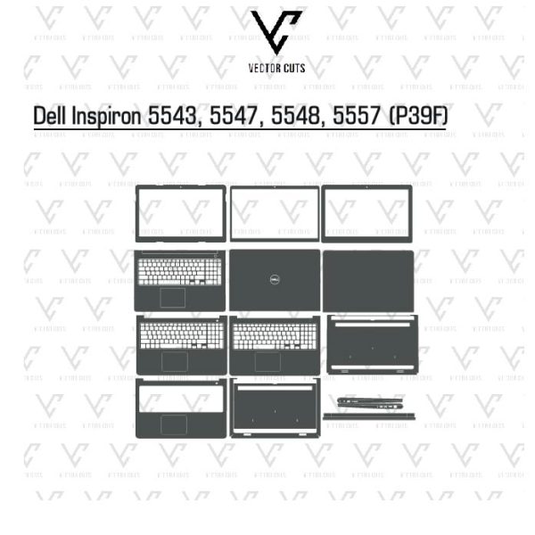 Dell Inspiron 5543, 5547, 5548, 5557 (P39F) Laptop Skin Template