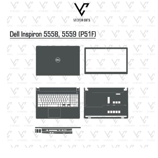 Dell Inspiron 5558, 5559 (P51F) laptop skin template