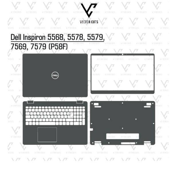 Dell Inspiron 5568, 5578, 5579, 7569, 7579 (P58F) Laptop Skin Template