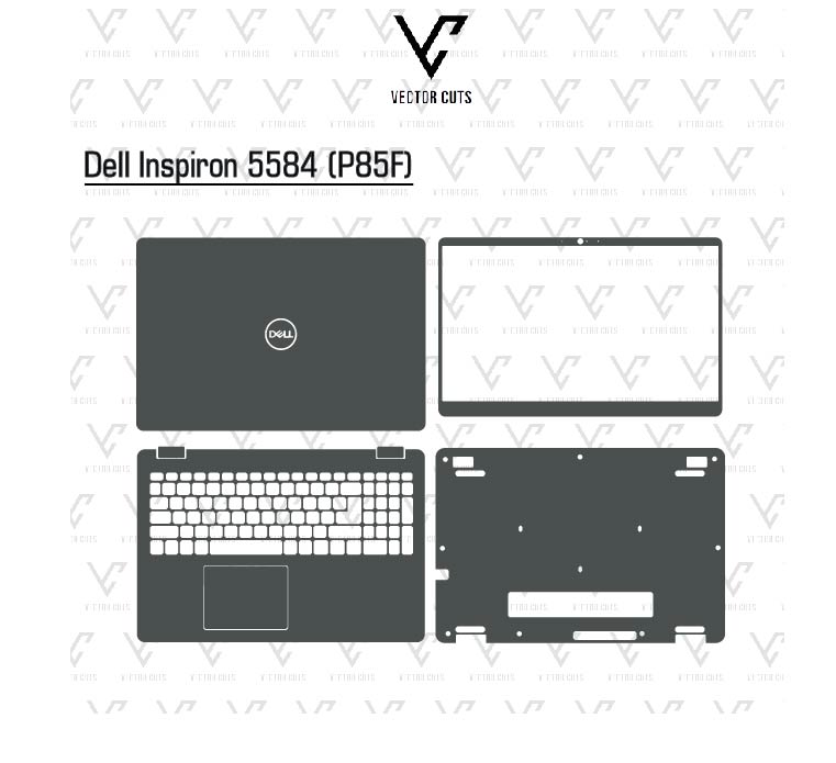 Dell Inspiron 5584 (P85F) laptop skin template