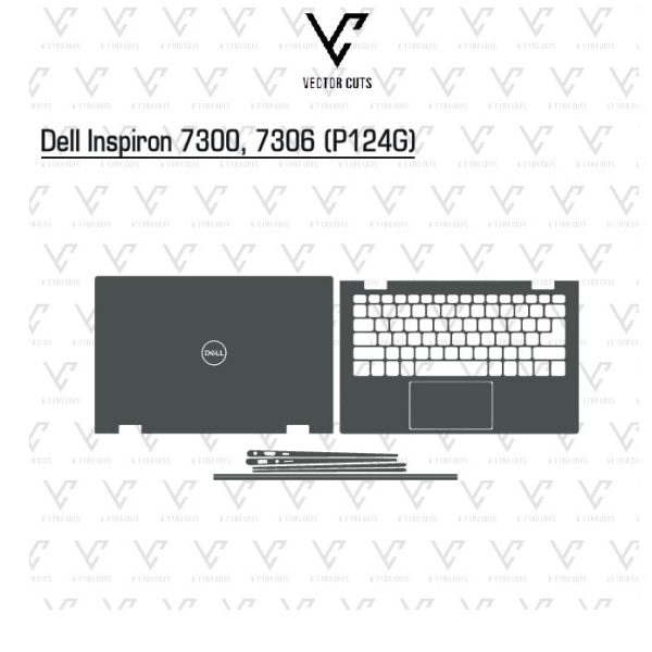 Dell Inspiron 7300, 7306 (P124G) Laptop Skin Template