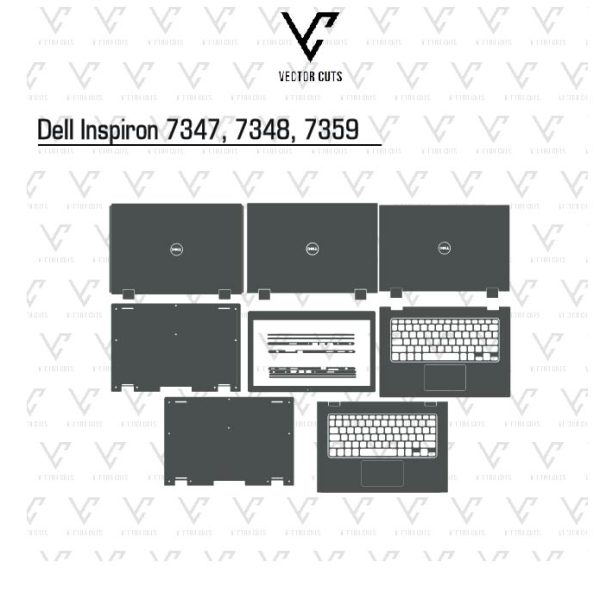 Dell Inspiron 7347, 7348, 7359 Laptop Skin Template