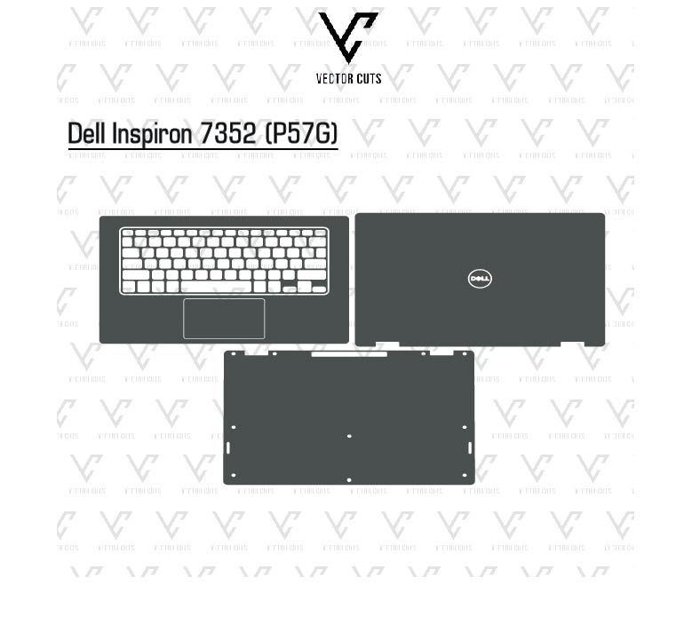 Dell Inspiron 7352 (P57G) Laptop Skin Template