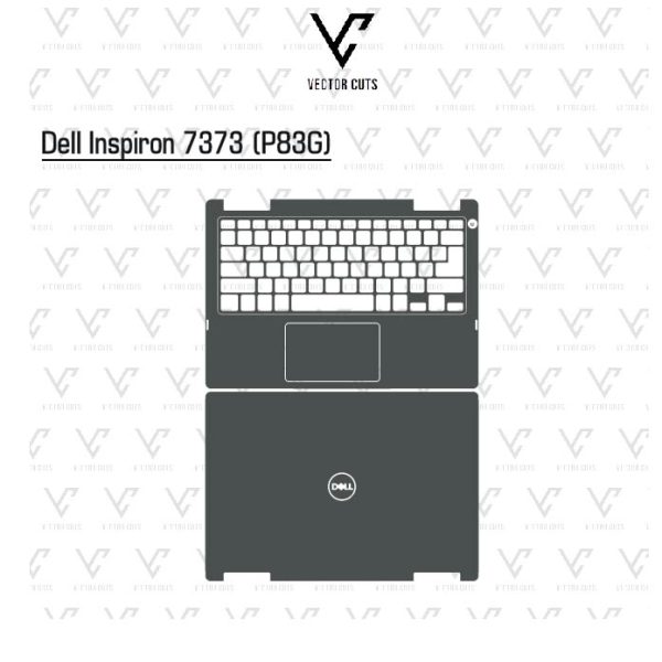 Dell Inspiron 7373 (P83G) laptop skin template