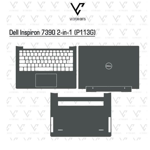 Dell Inspiron 7390 2-in-1 (P113G) laptop skin template