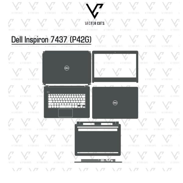 Dell Inspiron 7437 (P42G) laptop skin template