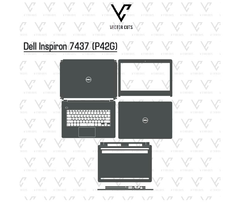 Dell Inspiron 7437 (P42G) laptop skin template