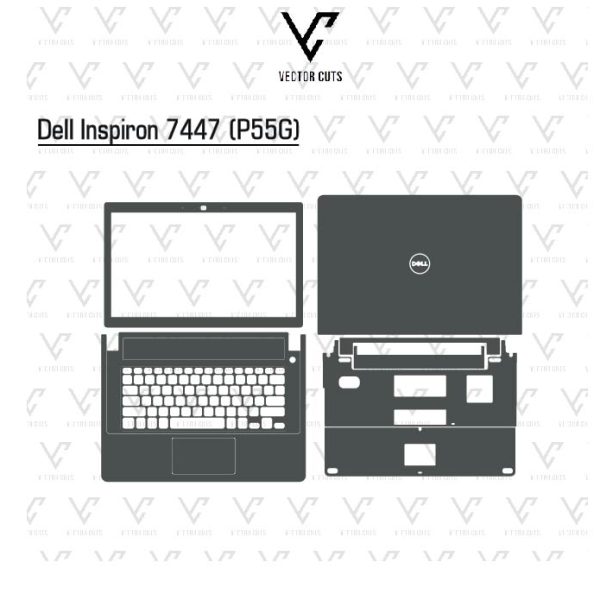 Dell Inspiron 7447 (P55G) laptop skin template