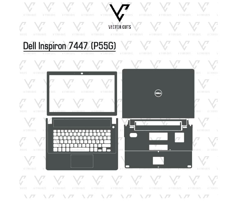Dell Inspiron 7447 (P55G) laptop skin template