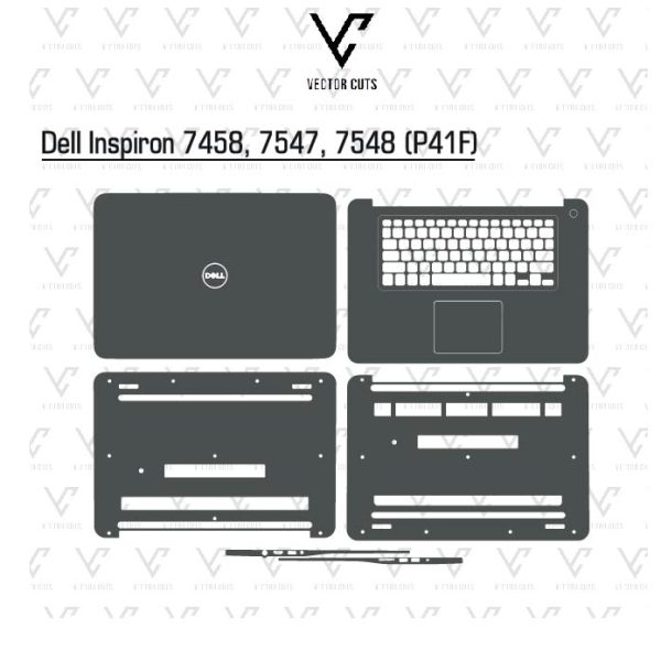Dell Inspiron 7458, 7547, 7548 (P41F) Laptop Skin Template
