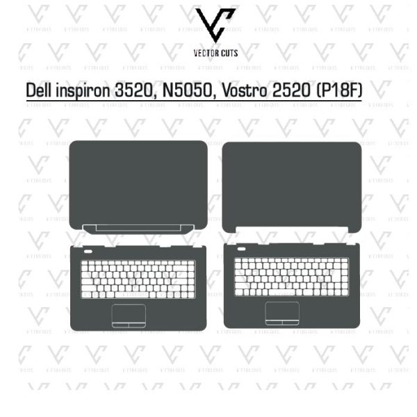 Dell Inspiron 3520, N5050, Vostro 2520 (P18F) Laptop Skin Template