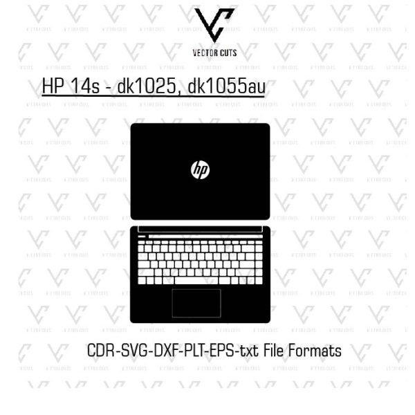 HP 14s - dk1025, dk1055au laptop skin template