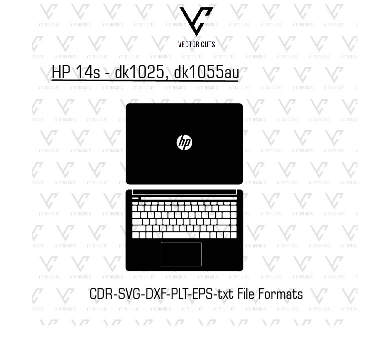 HP 14s - dk1025, dk1055au laptop skin template