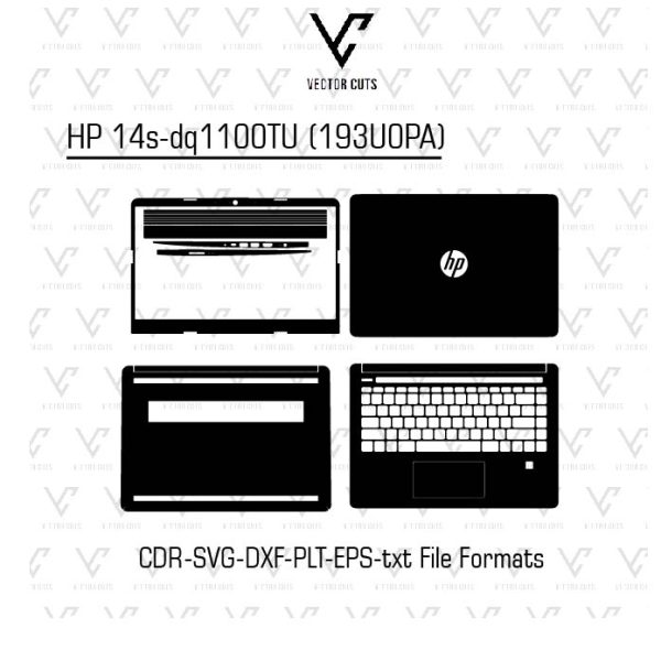 HP 14s-dq1100TU (193U0PA) laptop skin template