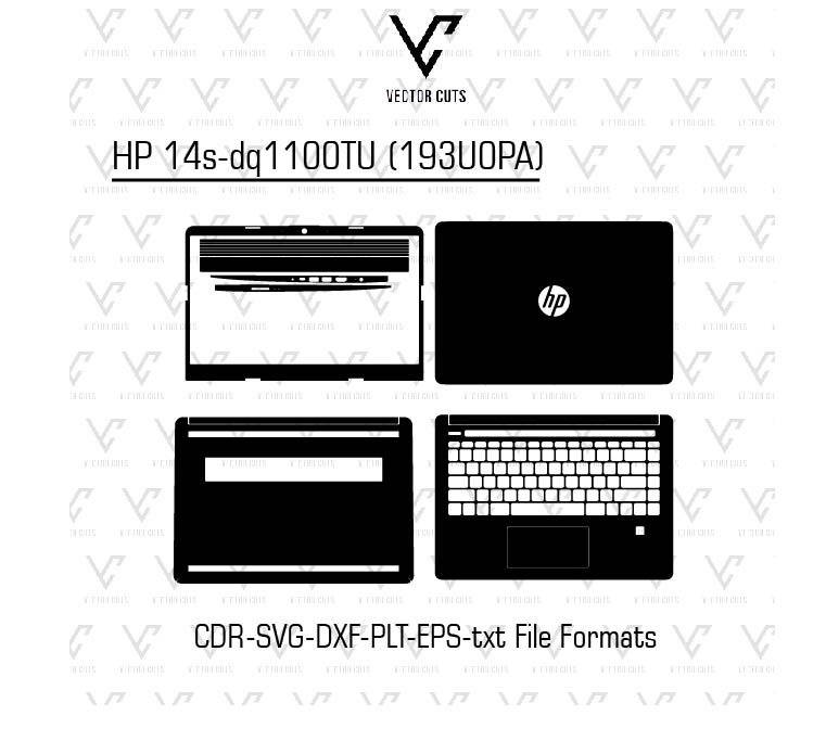 HP 14s-dq1100TU (193U0PA) laptop skin template