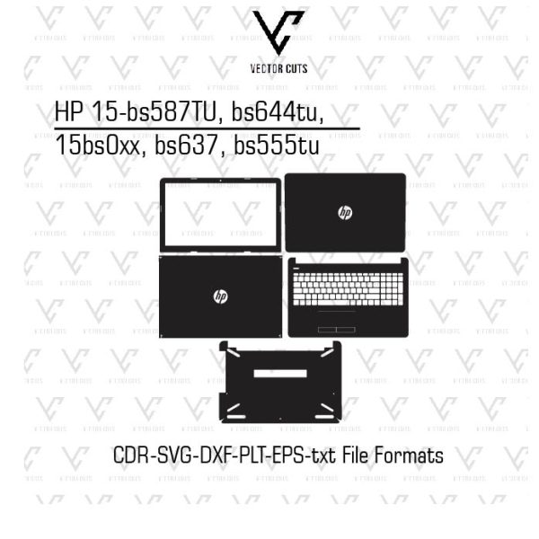 HP 15-bs587TU, bs644tu, 15bs0xx, bs637, bs555tu laptop skin template