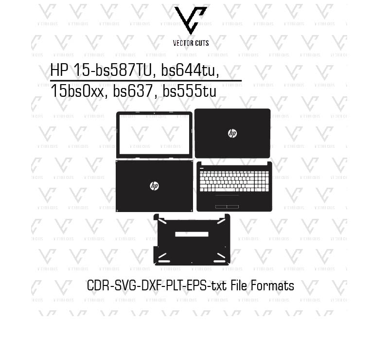 HP 15-bs587TU, bs644tu, 15bs0xx, bs637, bs555tu laptop skin template