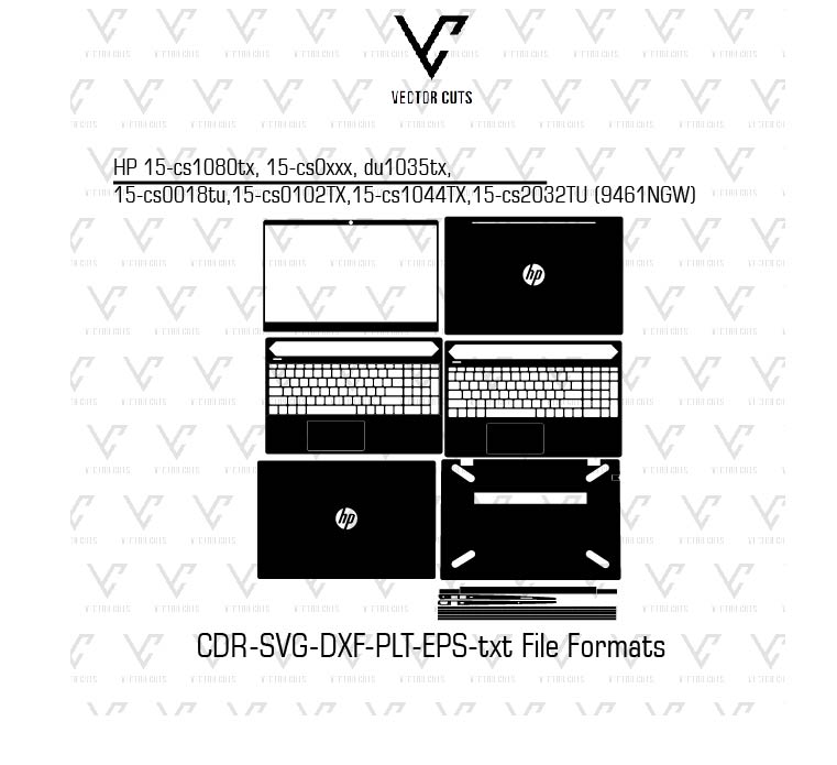 HP 15-cs1080tx, 15-cs0xxx, du1035tx, 15-cs0018tu, 15-cs0102TX, 15-cs1044TX, 15-cs2032TU (9461NGW) laptop skin template