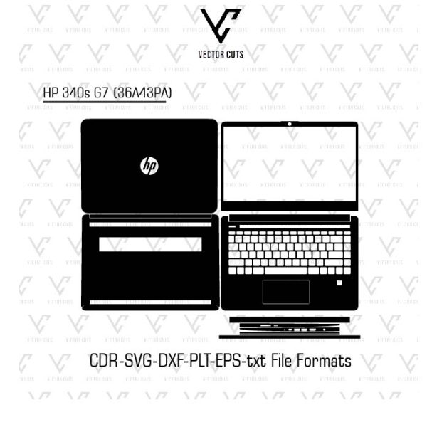 HP 340s G7 (36A43PA) laptop skin template