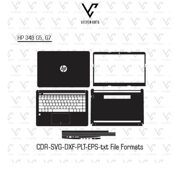 HP 348 G5, G7 laptop skin template