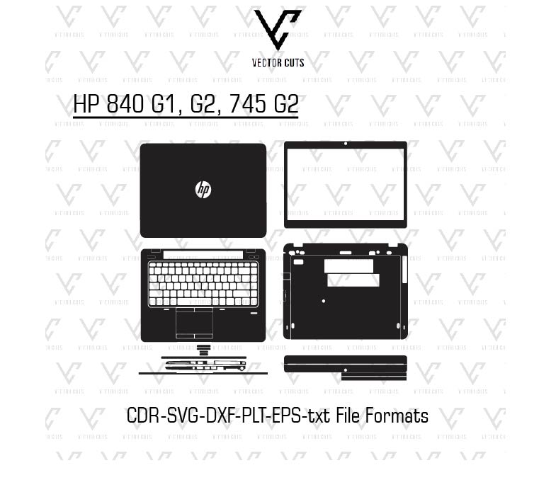 HP 840 G1, G2, 745 G2 laptop skin template