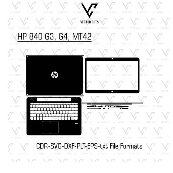 HP 840 G3, G4, MT42 laptop skin template