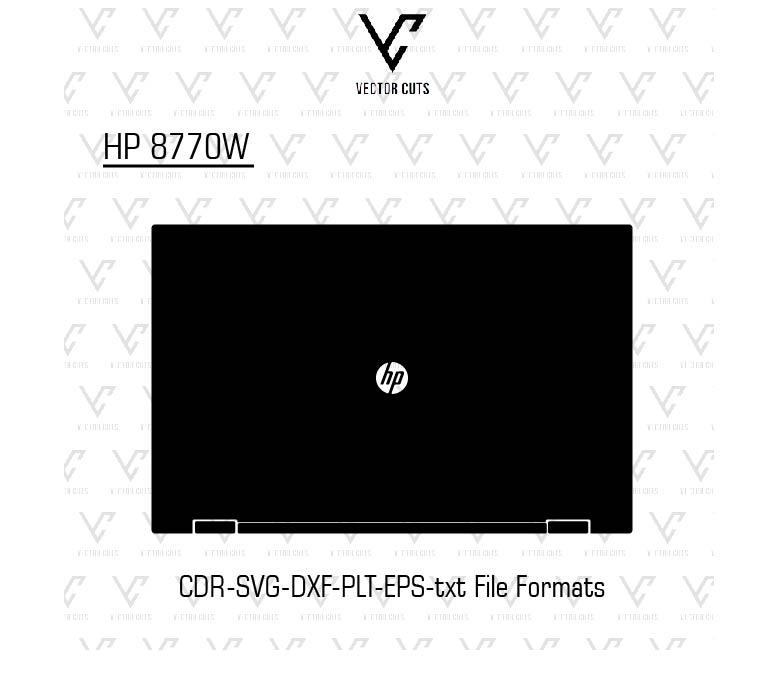 HP 8770W laptop skin template