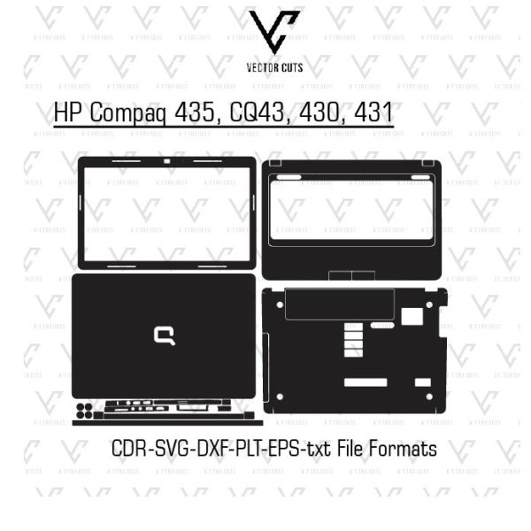HP Compaq 435, CQ43, 430, 431 laptop skin template