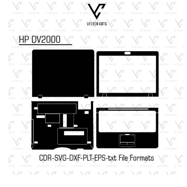 HP DV2000 laptop skin template